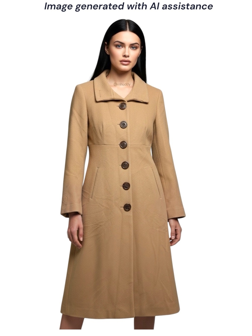 Marvin Richards size 8 timeless classic wool/cashmere blend coat